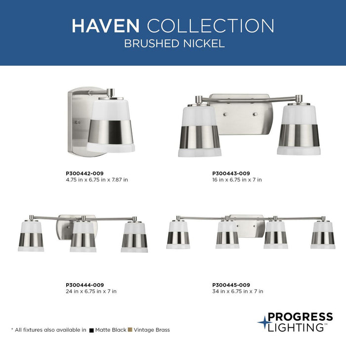 Haven Bath Bar-Bathroom Fixtures-Progress Lighting-Lighting Design Store