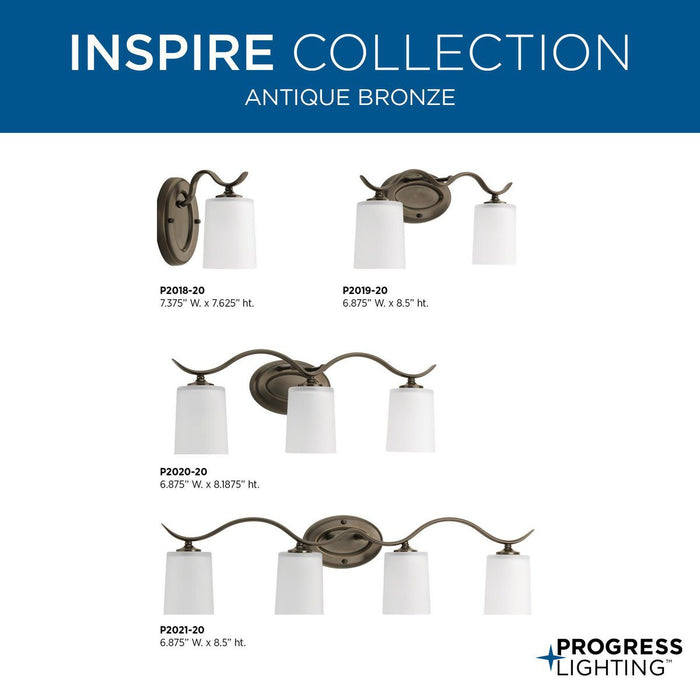 Inspire Bath Bracket-Bathroom Fixtures-Progress Lighting-Lighting Design Store