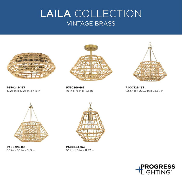 Laila Flush Mount-Flush Mounts-Progress Lighting-Lighting Design Store