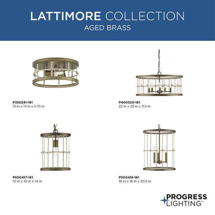 Lattimore Hall & Foyer Light-Foyer/Hall Lanterns-Progress Lighting-Lighting Design Store