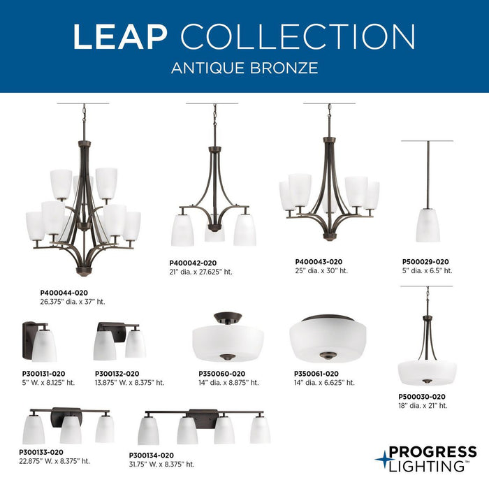 Leap Flush Mount-Flush Mounts-Progress Lighting-Lighting Design Store