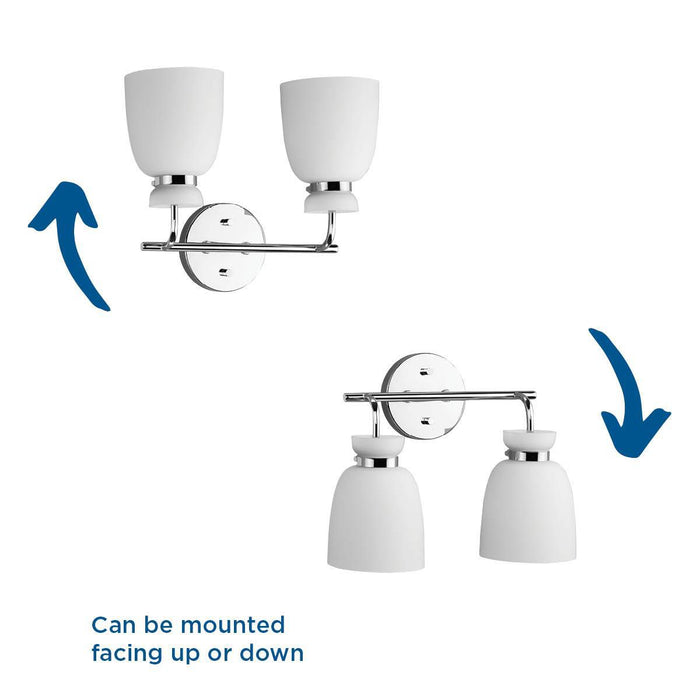 Lexie Two Light Bath & Vanity-Bathroom Fixtures-Progress Lighting-Lighting Design Store