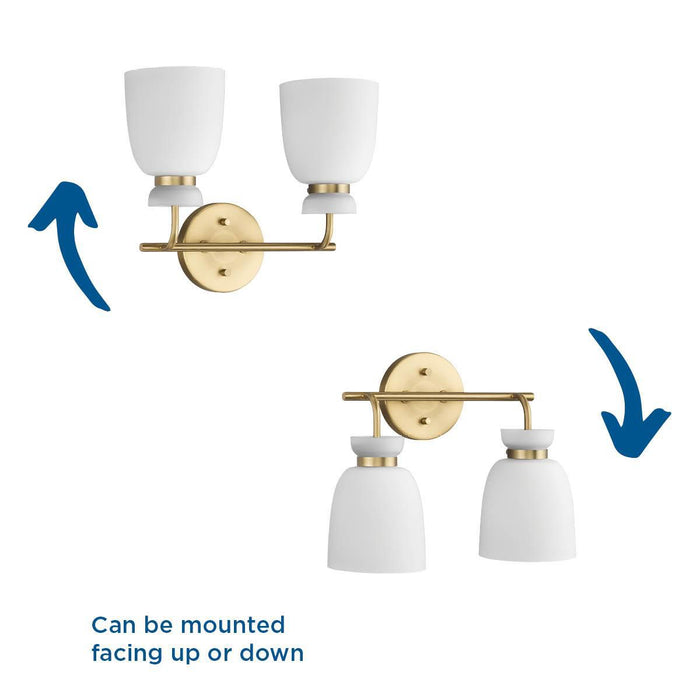 Lexie Two Light Bath & Vanity-Bathroom Fixtures-Progress Lighting-Lighting Design Store