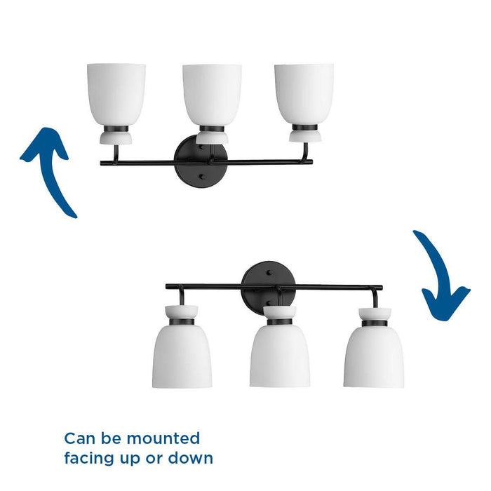 Lexie Three Light Bath & Vanity-Bathroom Fixtures-Progress Lighting-Lighting Design Store