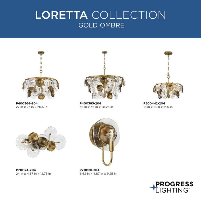 Loretta Nine Light Chandelier-Mid. Chandeliers-Progress Lighting-Lighting Design Store