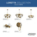 Loretta Six Light Chandelier-Mid. Chandeliers-Progress Lighting-Lighting Design Store