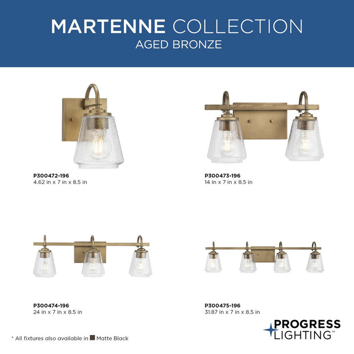 Martenne Four Light Bath & Vanity-Bathroom Fixtures-Progress Lighting-Lighting Design Store