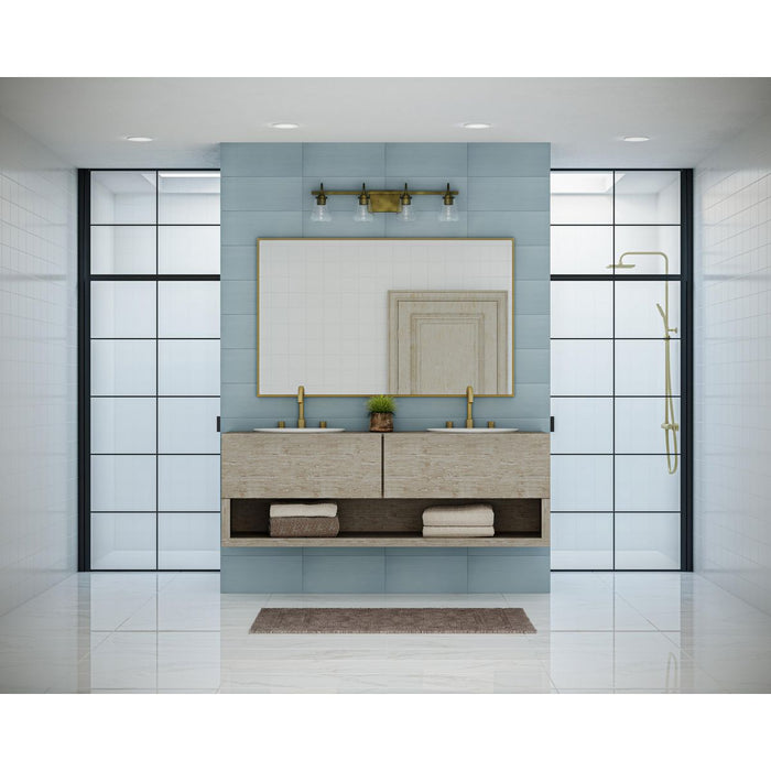 Martenne Four Light Bath & Vanity-Bathroom Fixtures-Progress Lighting-Lighting Design Store