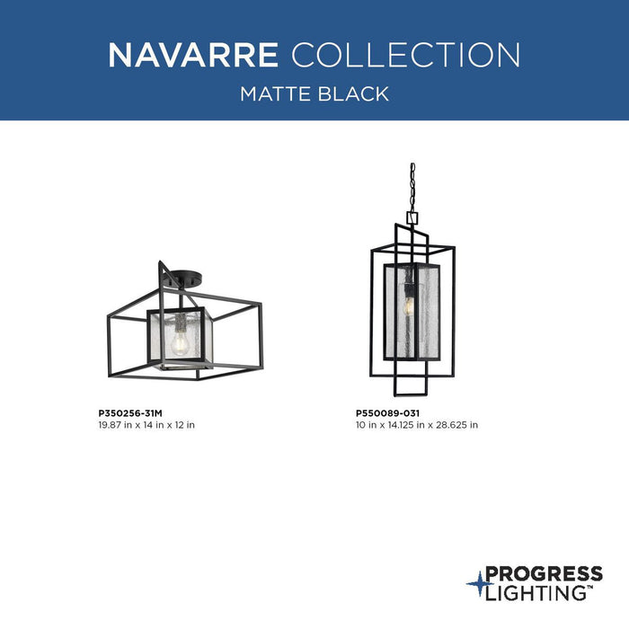 Navarre Outdoor Semi Flush Mount-Semi-Flush Mts.-Progress Lighting-Lighting Design Store