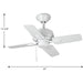 Drift 32" Ceiling Fan-Fans-Progress Lighting-Lighting Design Store