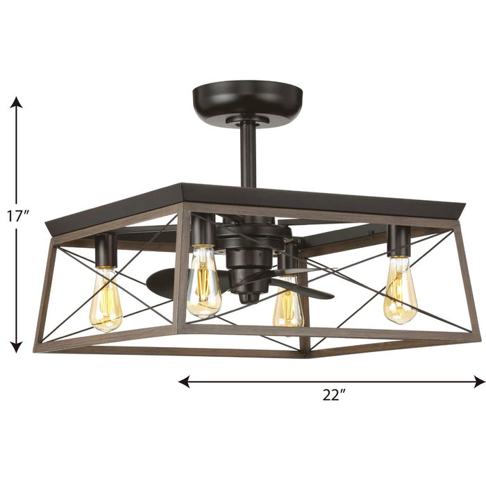 Briarwood 22" Ceiling Fan-Fans-Progress Lighting-Lighting Design Store