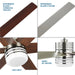 Carrollwood 56" Ceiling Fan-Fans-Progress Lighting-Lighting Design Store