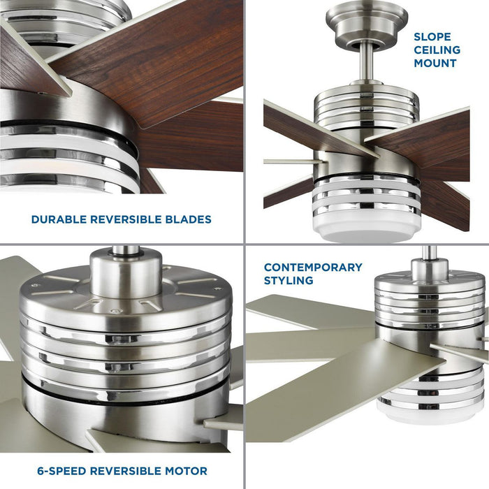 Carrollwood 56" Ceiling Fan-Fans-Progress Lighting-Lighting Design Store