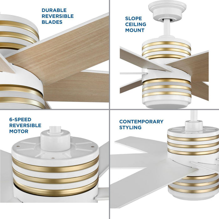 Carrollwood 56" Ceiling Fan-Fans-Progress Lighting-Lighting Design Store