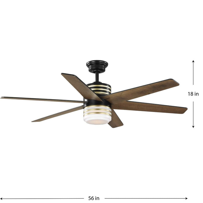 Carrollwood 56" Ceiling Fan-Fans-Progress Lighting-Lighting Design Store