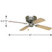 Airpro Hugger 42" Ceiling Fan-Fans-Progress Lighting-Lighting Design Store