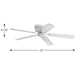 Airpro Hugger 52" Ceiling Fan-Fans-Progress Lighting-Lighting Design Store