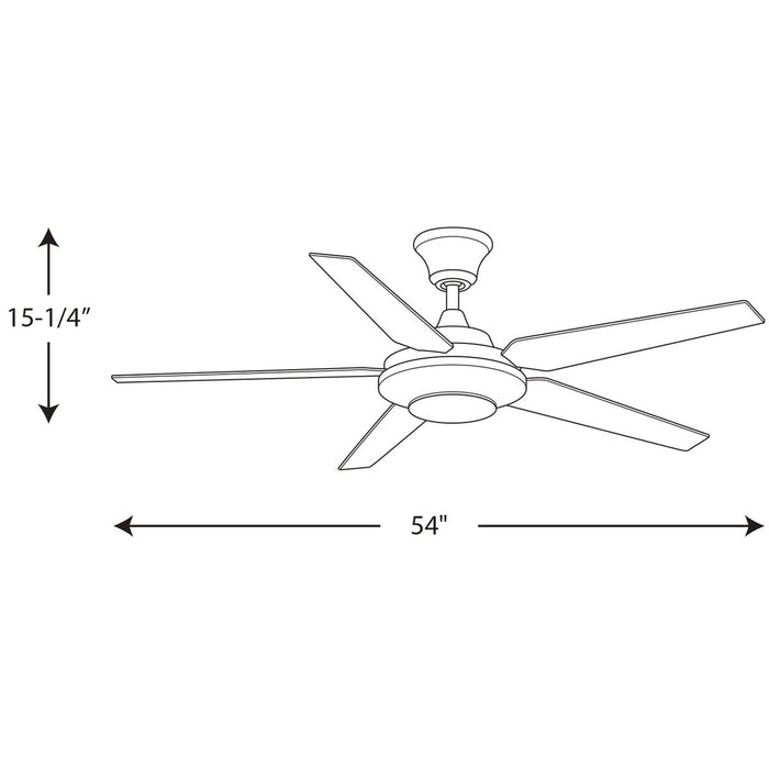 Signature Plus Ii 54" Ceiling Fan-Fans-Progress Lighting-Lighting Design Store
