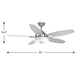 Graceful 54" Ceiling Fan-Fans-Progress Lighting-Lighting Design Store