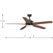Whirl 60" Ceiling Fan-Fans-Progress Lighting-Lighting Design Store