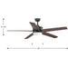 Whirl 60" Ceiling Fan-Fans-Progress Lighting-Lighting Design Store