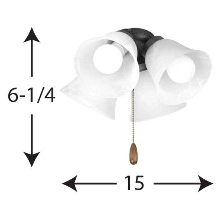 AirPro LED Fan Kit-Fans-Progress Lighting-Lighting Design Store