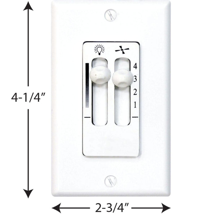 AirPro Fan Control Wall Control-Fans-Progress Lighting-Lighting Design Store