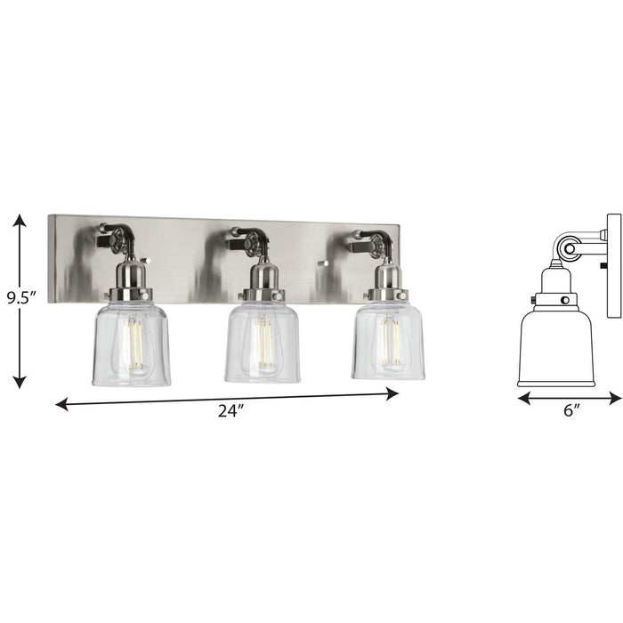 Rushton Bath Light & Vanity Light-Bathroom Fixtures-Progress Lighting-Lighting Design Store