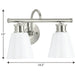 Ashford Bath Bracket-Bathroom Fixtures-Progress Lighting-Lighting Design Store