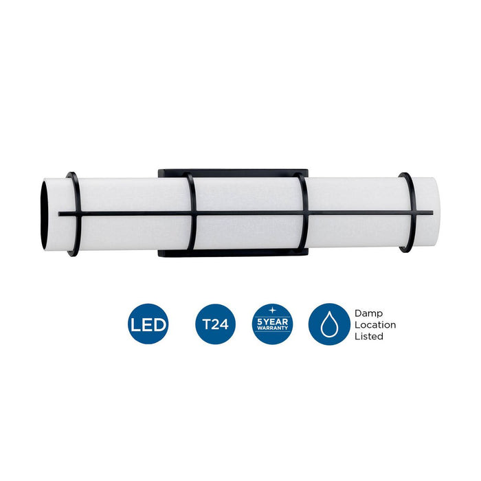 Grid LED Linear Bath Light-Bathroom Fixtures-Progress Lighting-Lighting Design Store