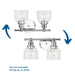Ambrose Bath Vanity Light-Bathroom Fixtures-Progress Lighting-Lighting Design Store