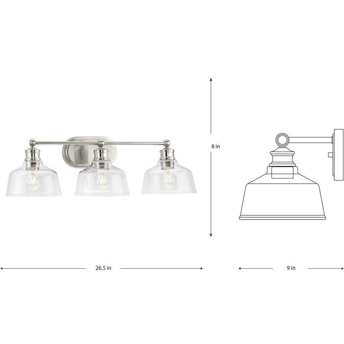 Singleton Bath Light-Bathroom Fixtures-Progress Lighting-Lighting Design Store
