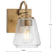 Martenne One Light Bath & Vanity Light-Sconces-Progress Lighting-Lighting Design Store