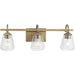 Martenne Three Light Bath & Vanity-Bathroom Fixtures-Progress Lighting-Lighting Design Store