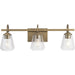Martenne Three Light Bath & Vanity-Bathroom Fixtures-Progress Lighting-Lighting Design Store