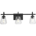 Martenne Three Light Bath & Vanity-Bathroom Fixtures-Progress Lighting-Lighting Design Store