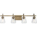 Martenne Four Light Bath & Vanity-Bathroom Fixtures-Progress Lighting-Lighting Design Store