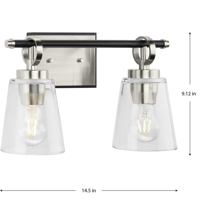 Cassell Two Light Bath & Vanity-Bathroom Fixtures-Progress Lighting-Lighting Design Store