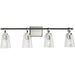 Cassell Four Light Bath & Vanity-Bathroom Fixtures-Progress Lighting-Lighting Design Store