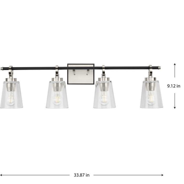 Cassell Four Light Bath & Vanity-Bathroom Fixtures-Progress Lighting-Lighting Design Store