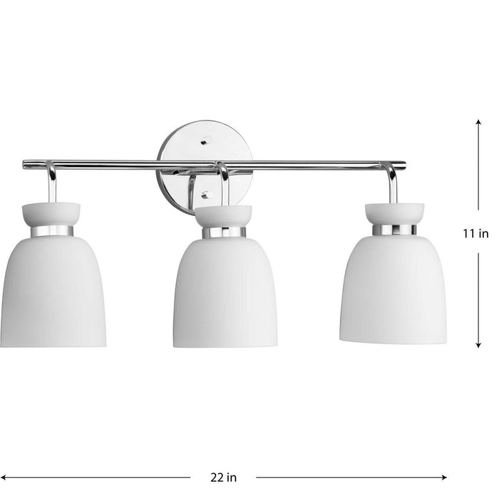 Lexie Three Light Bath & Vanity-Bathroom Fixtures-Progress Lighting-Lighting Design Store