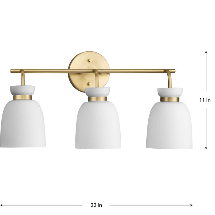 Lexie Three Light Bath & Vanity-Bathroom Fixtures-Progress Lighting-Lighting Design Store