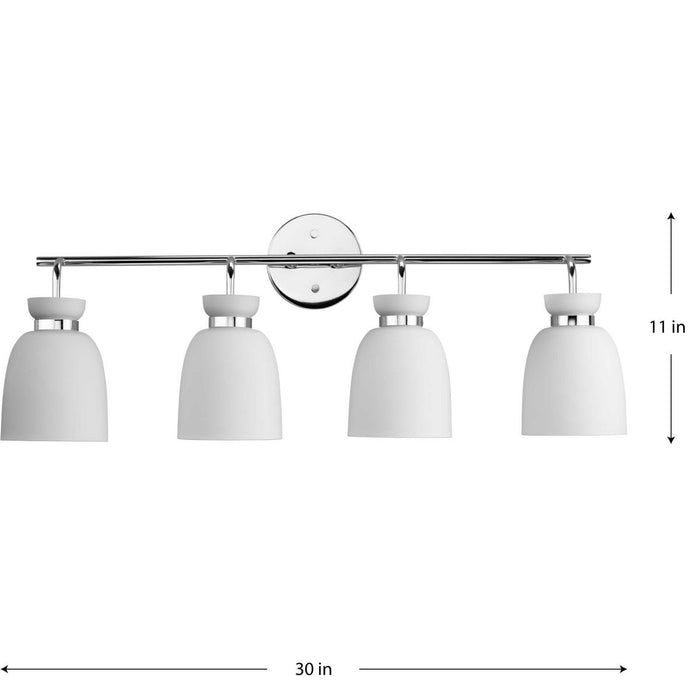 Lexie Four Light Bath & Vanity-Bathroom Fixtures-Progress Lighting-Lighting Design Store