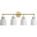 Lexie Four Light Bath & Vanity-Bathroom Fixtures-Progress Lighting-Lighting Design Store