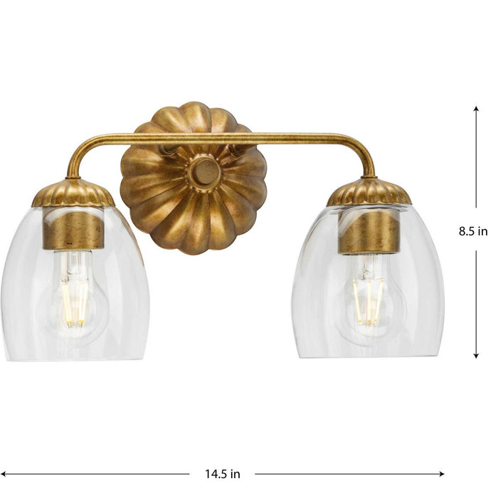Quillan Two Light Bath & Vanity-Bathroom Fixtures-Progress Lighting-Lighting Design Store