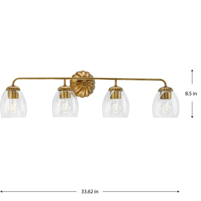 Quillan Four Light Bath & Vanity-Bathroom Fixtures-Progress Lighting-Lighting Design Store