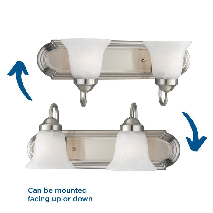 Alabaster Glass Bath Bracket-Bathroom Fixtures-Progress Lighting-Lighting Design Store