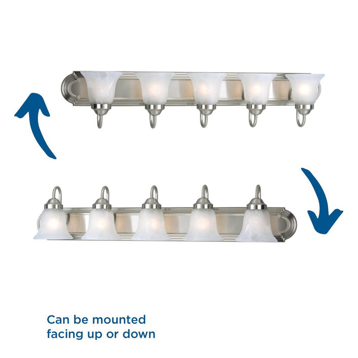 Alabaster Glass Bath Bracket-Bathroom Fixtures-Progress Lighting-Lighting Design Store