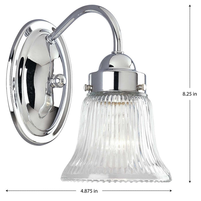 Economy Fluted Glass Bath Bracket-Sconces-Progress Lighting-Lighting Design Store