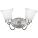 Fluted Glass Bath Bracket-Bathroom Fixtures-Progress Lighting-Lighting Design Store